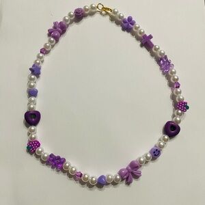 Purple Y2K Playful Necklace